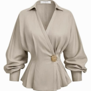 Luna Wrap Peplum Blouse